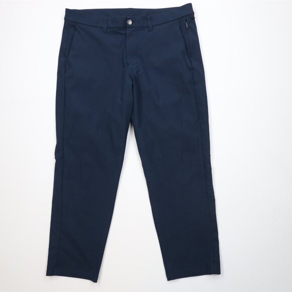 Lululemon Mens 36x27 Knit Stretch ABC Chinos Chino Pants Trousers Navy Blue
